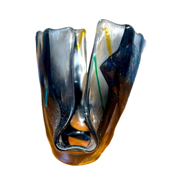 Glass Blown Murano Like, Colored Glass Art, Unbranded Gorgeous Piece - Picture 6 of 7